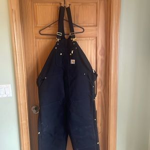 Mens insulated carhartt bib overall 48x30